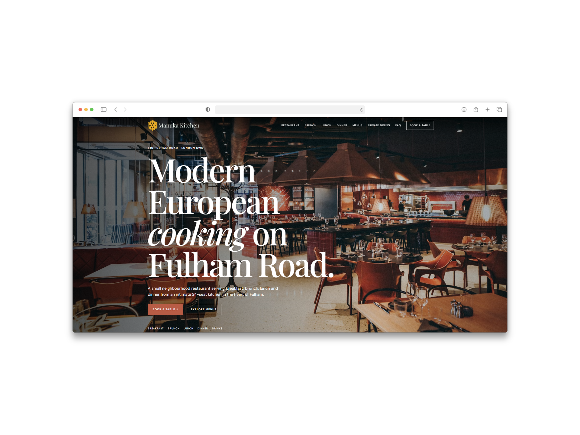 Manuka Kitchen website